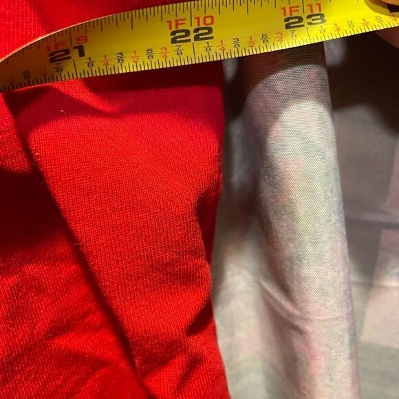 Quacker Factory Woman’s Glass Beaded Christmas Tree long sleeved red shirt XL - Picture 6 of 11